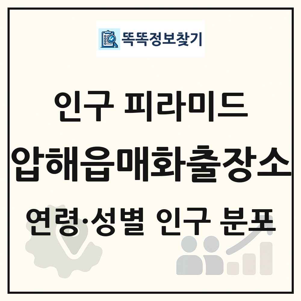 압해읍매화출장소 인구 피라미드 링크 그림